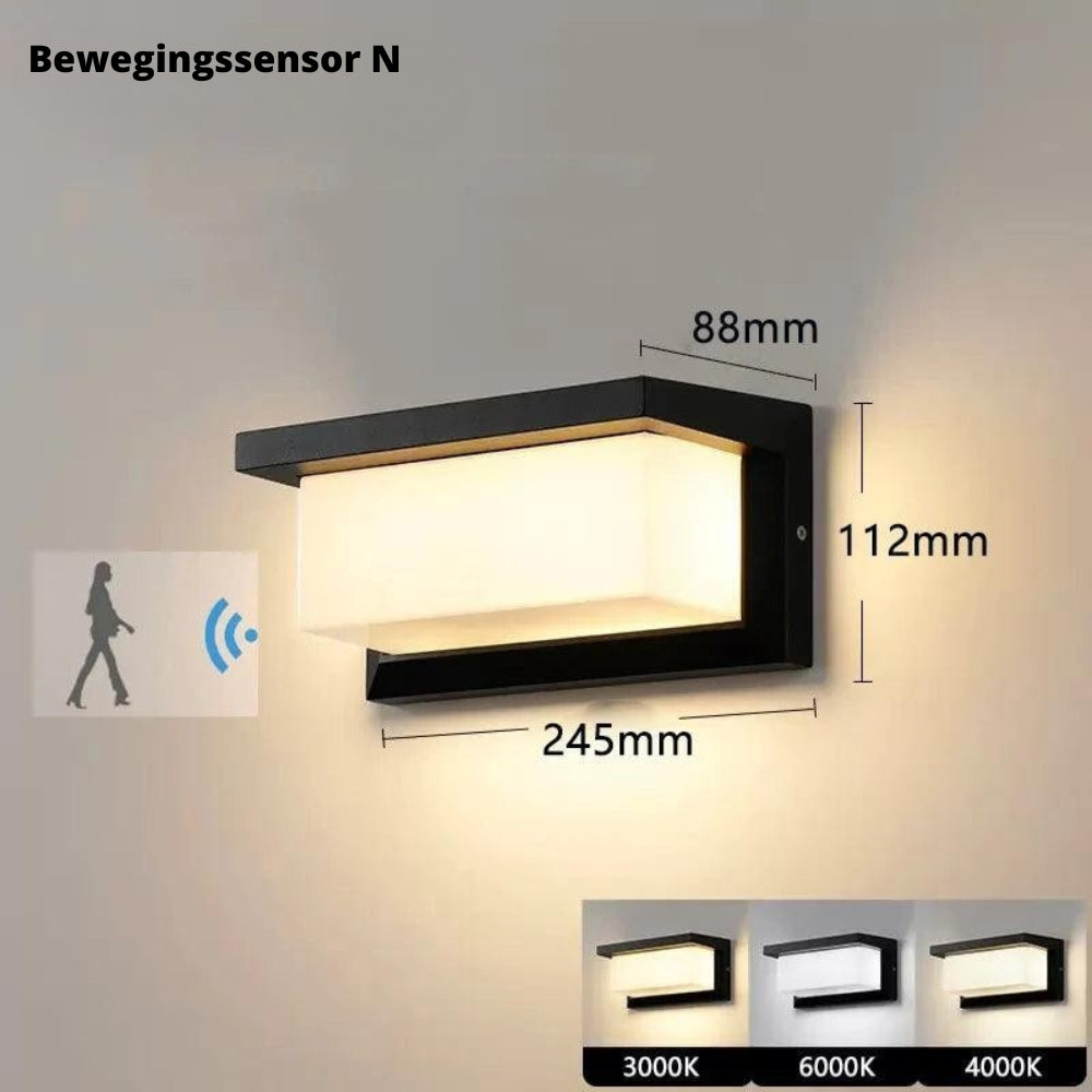 Außen-LED-Wandleuchte 20W – Bewegungsmelder & Wetterfest IP65