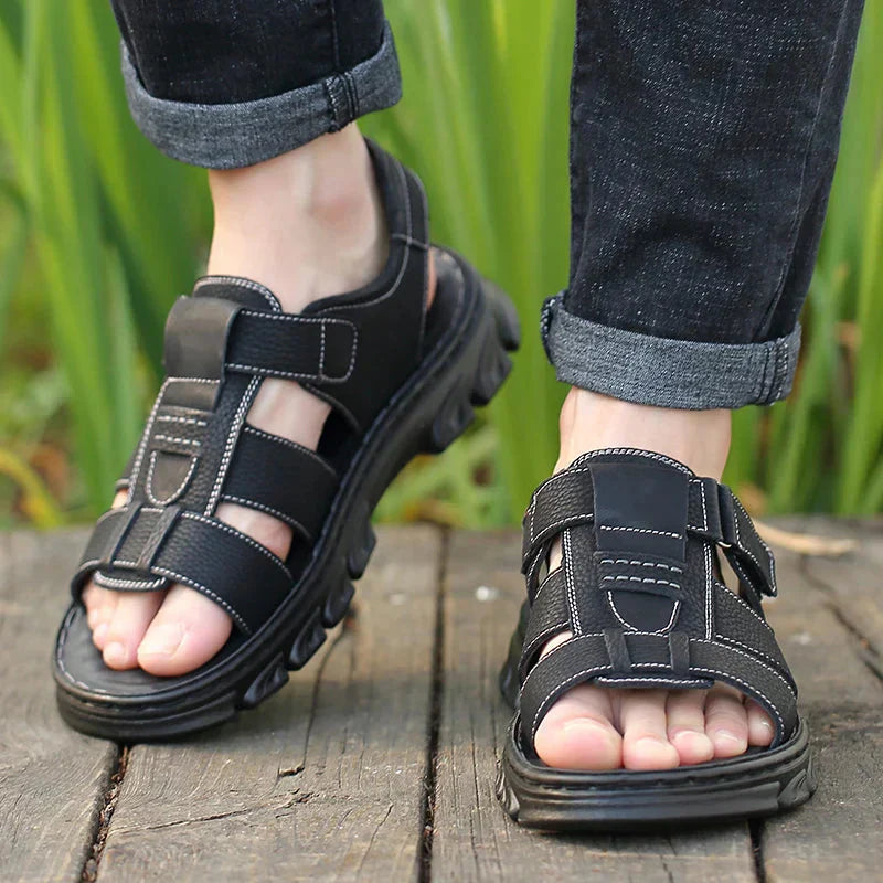 Orthopädische Leder-Herrensandalen Thijs – Fußbett & Atmungsaktiv