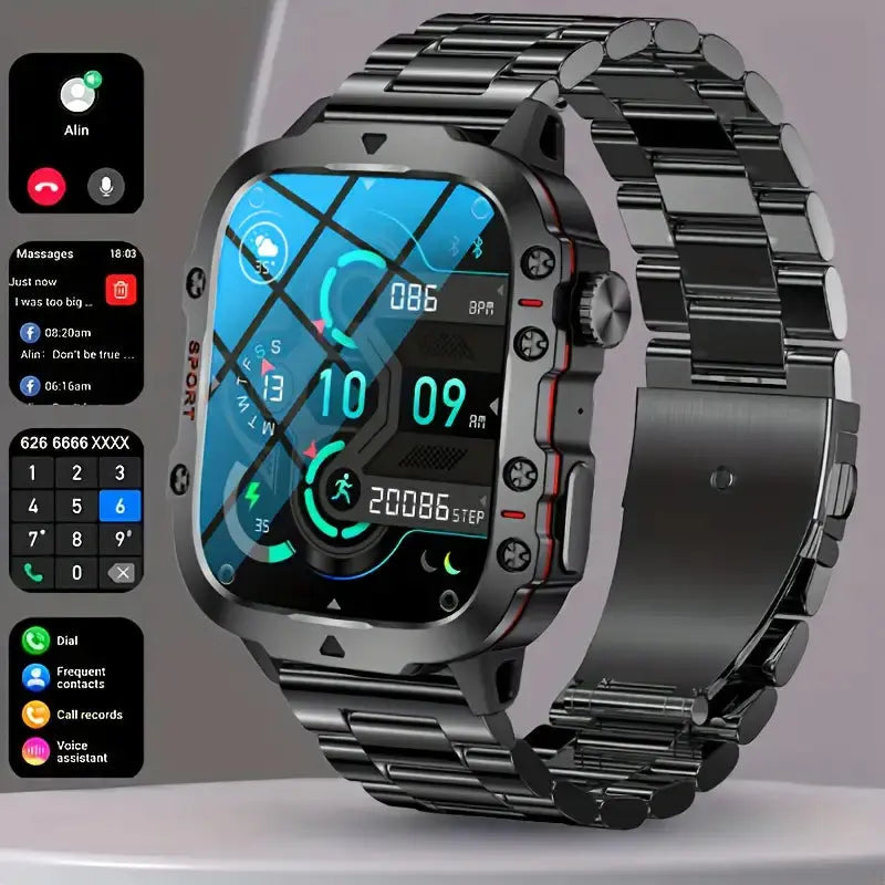Outdoor-Smartwatch TrailMate – Wasserdicht IP68 & GPS-Tracking Sportuhr