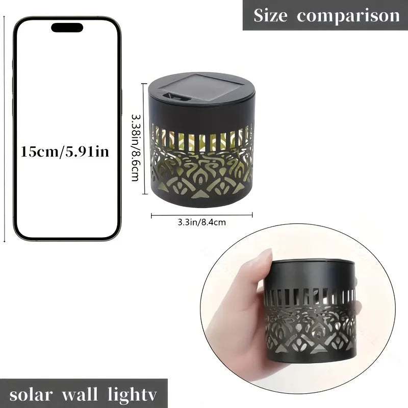 Solar-Laterne mit Schattenmuster – Dekoratives Lichtspiel & Outdoor