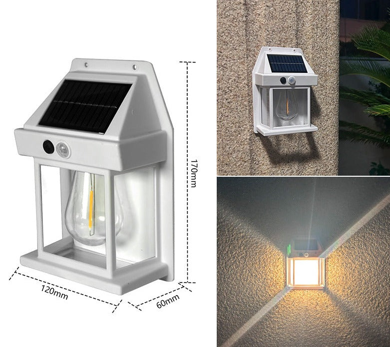 Solar-Laternenwandleuchte 2er-Set – Mit Bewegungsmelder & Außen