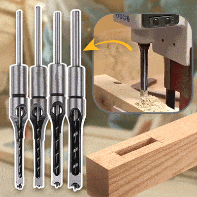 Holzbohrer-Set Edelstahl – Quadratische Löcher & Präzisionsschnitt