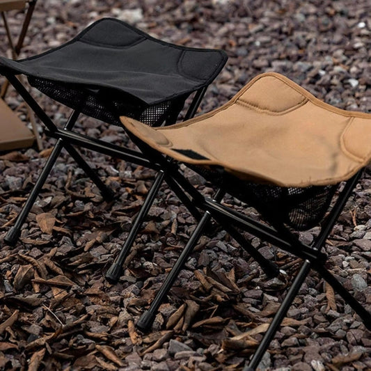 Klappbarer Campinghocker – Tragbar & Mit Netzablage Outdoor