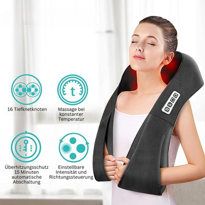 Shiatsu Massagekissen – Infrarotwärme Nackenmassage & Knetmassage