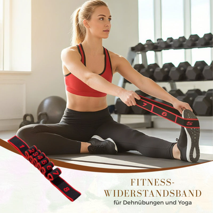 Widerstandsband 8-segmentig – Verstellbar für Yoga & Fitness