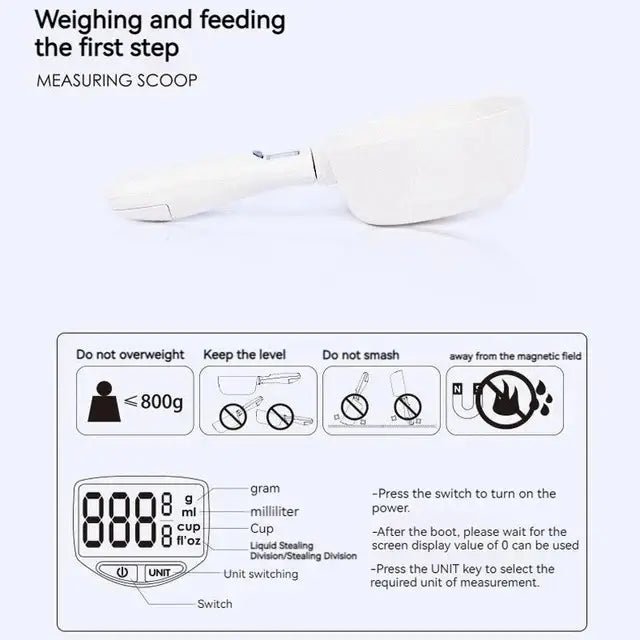 Digitaler Messlöffel mit Waage – Präzise Portionierung & g/ml