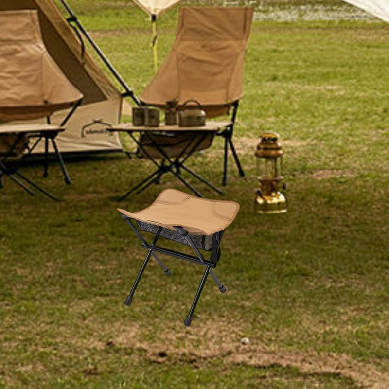 Klappbarer Campinghocker – Tragbar & Mit Netzablage Outdoor