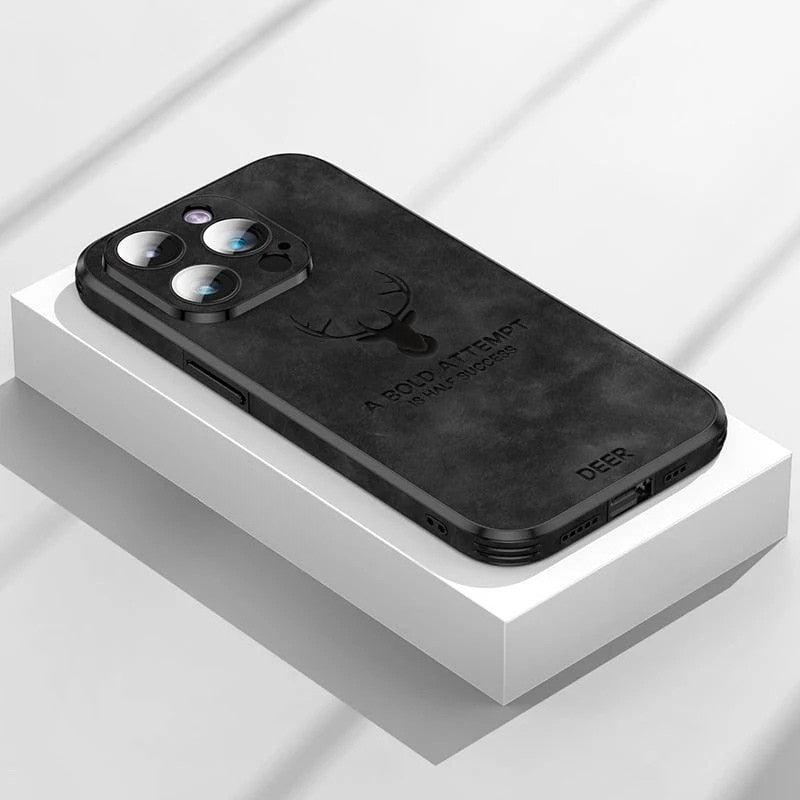 Luxe Hirschleder iPhone Hülle - Veltro