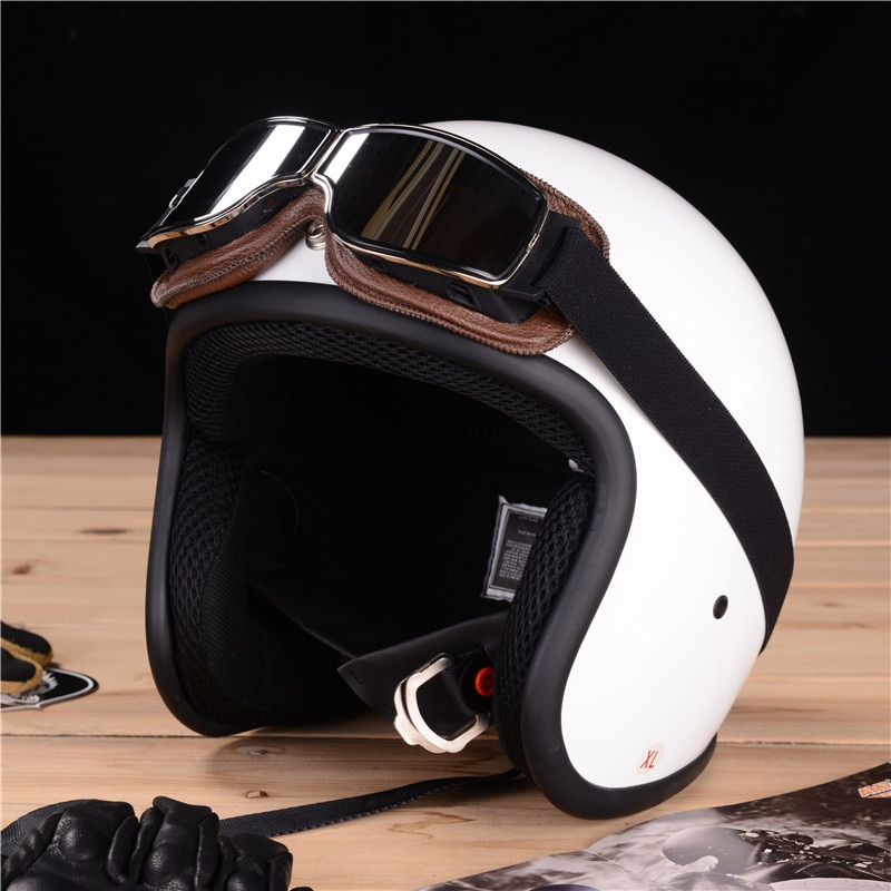 Vintage Motorradbrille RiderEdge – Echtleder & UV-Schutz Retro-Goggle