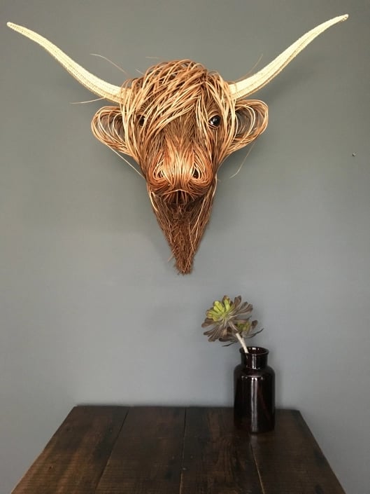 Kuh Wandskulptur – Metall 3D Wanddeko & Wohnzimmer