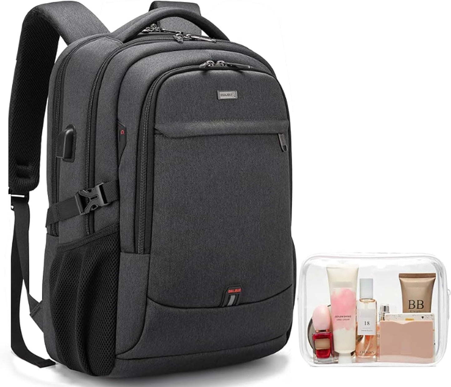 Wasserdichter Laptop-Reiserucksack – USB-Ladeport & Organizer-Fächer