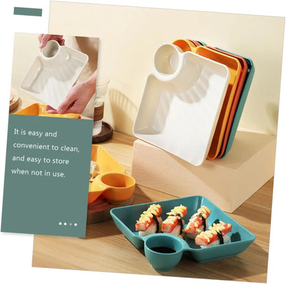 Dip-Teller mit Soßenfach – Kein Kleckern & Snack-Design