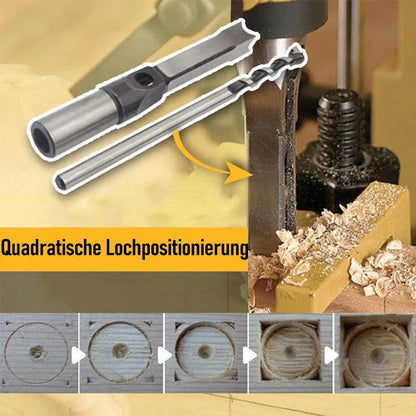 Holzbohrer-Set Edelstahl – Quadratische Löcher & Präzisionsschnitt