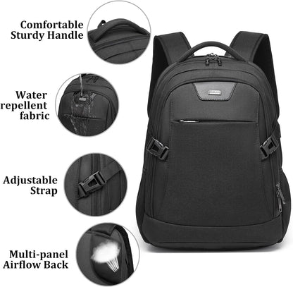 Wasserdichter Laptop-Reiserucksack – USB-Ladeport & Organizer-Fächer
