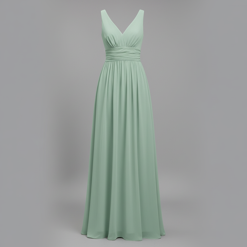 Ärmelloses V-Ausschnitt Maxikleid | Sommermaxikleid für Damen