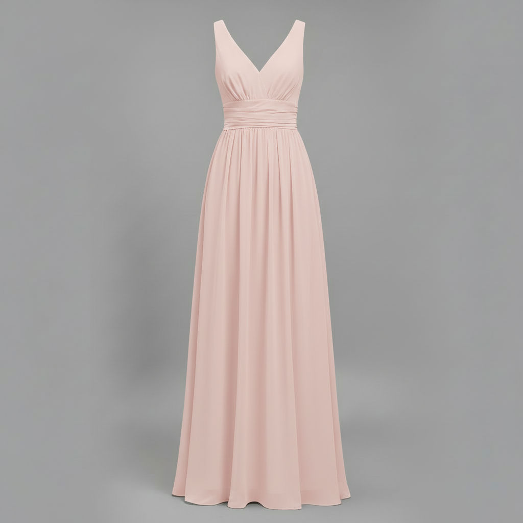 Ärmelloses V-Ausschnitt Maxikleid | Sommermaxikleid für Damen