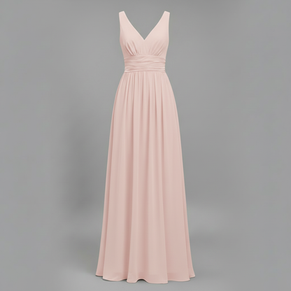 Ärmelloses V-Ausschnitt Maxikleid | Sommermaxikleid für Damen