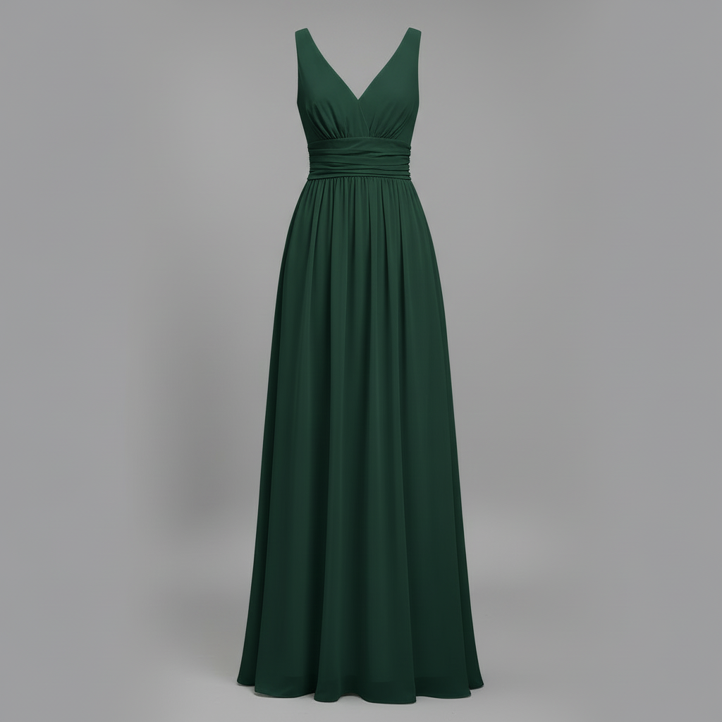 Ärmelloses V-Ausschnitt Maxikleid | Sommermaxikleid für Damen