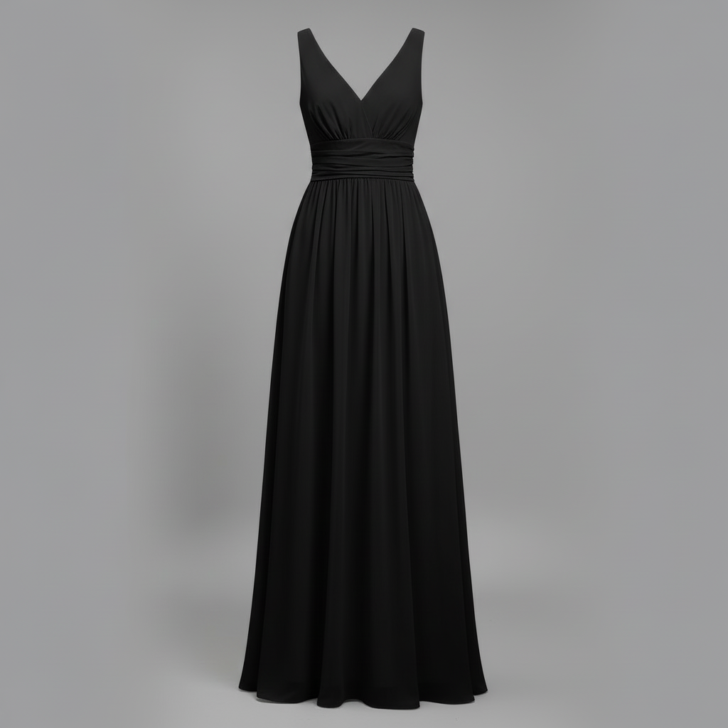 Ärmelloses V-Ausschnitt Maxikleid | Sommermaxikleid für Damen