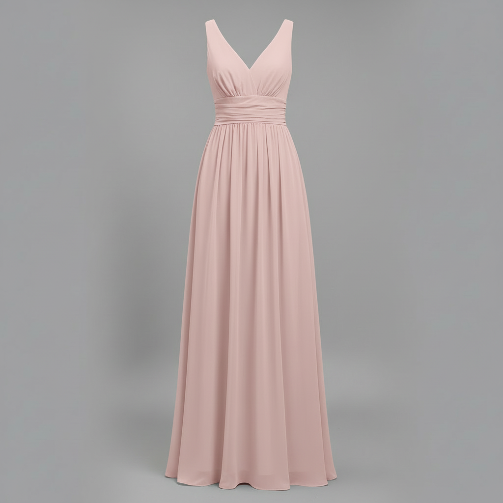 Ärmelloses V-Ausschnitt Maxikleid | Sommermaxikleid für Damen