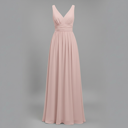 Ärmelloses V-Ausschnitt Maxikleid | Sommermaxikleid für Damen
