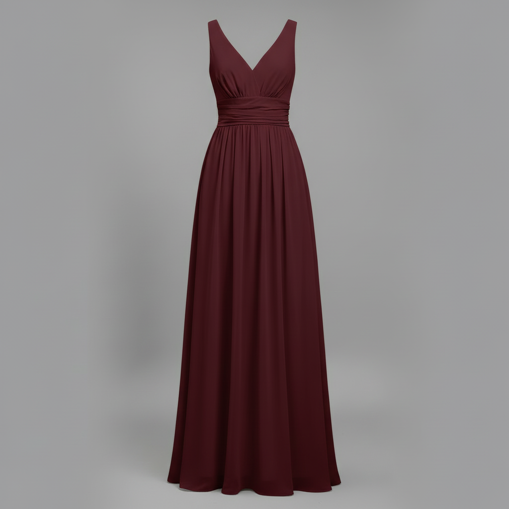 Ärmelloses V-Ausschnitt Maxikleid | Sommermaxikleid für Damen