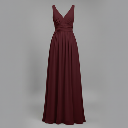Ärmelloses V-Ausschnitt Maxikleid | Sommermaxikleid für Damen