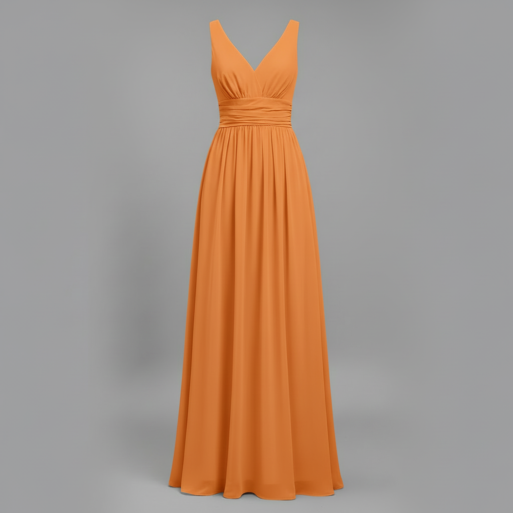 Ärmelloses V-Ausschnitt Maxikleid | Sommermaxikleid für Damen