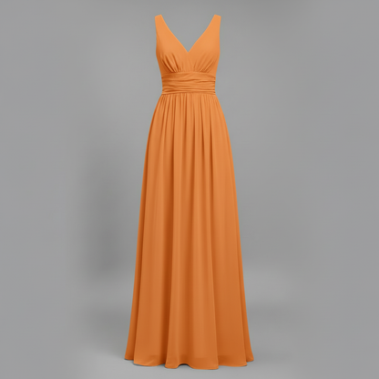 Ärmelloses V-Ausschnitt Maxikleid | Sommermaxikleid für Damen