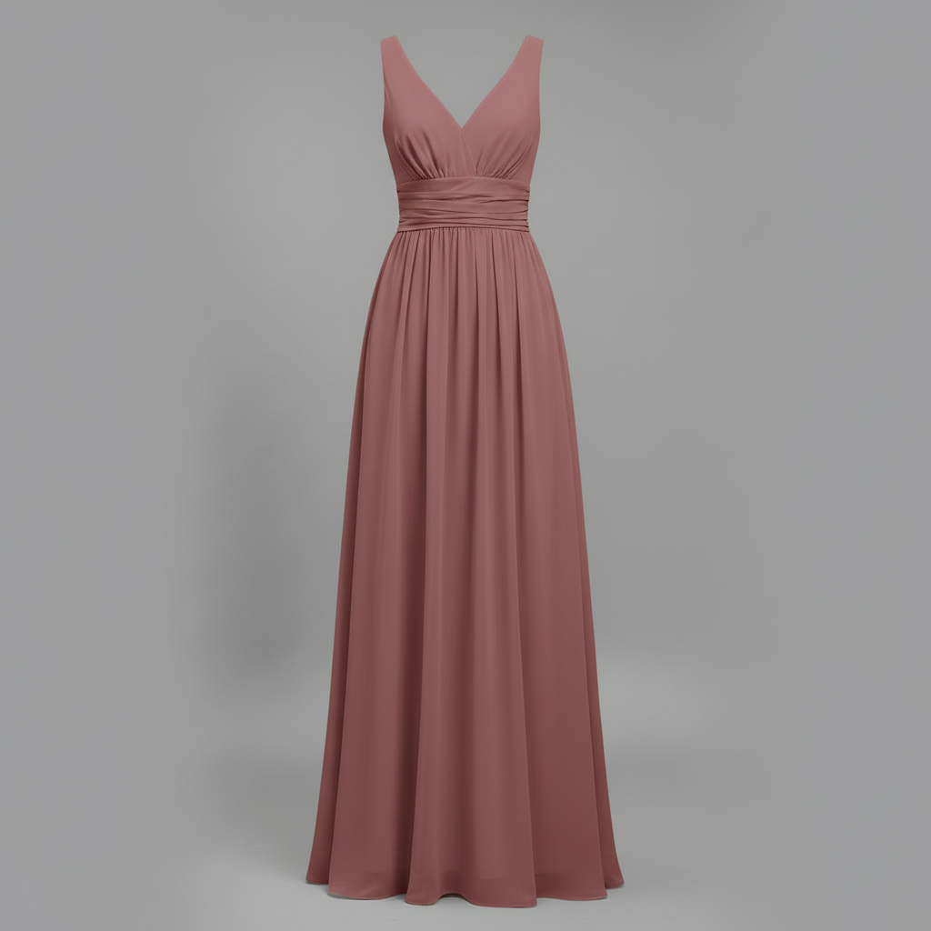 Ärmelloses V-Ausschnitt Maxikleid | Sommermaxikleid für Damen