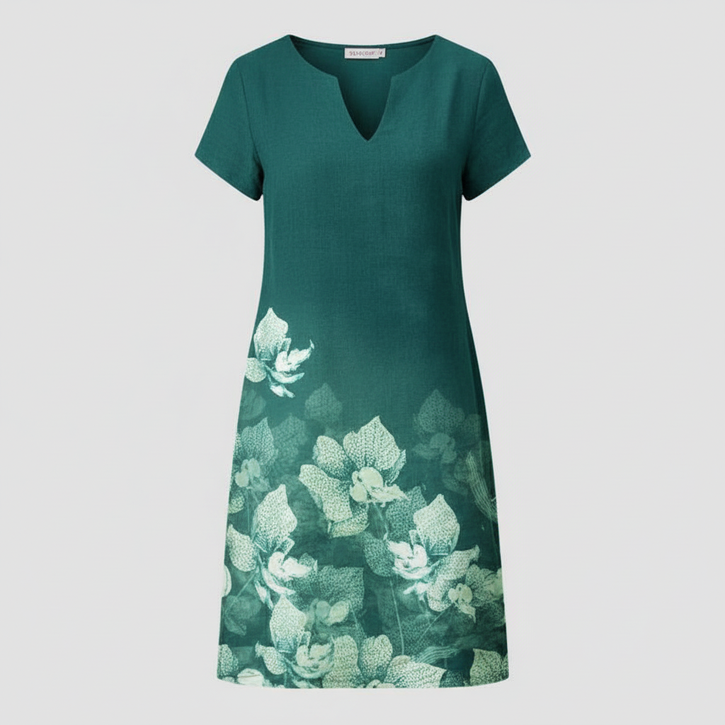 Blumenmuster Sommerkleid | Damen Mini Kleid