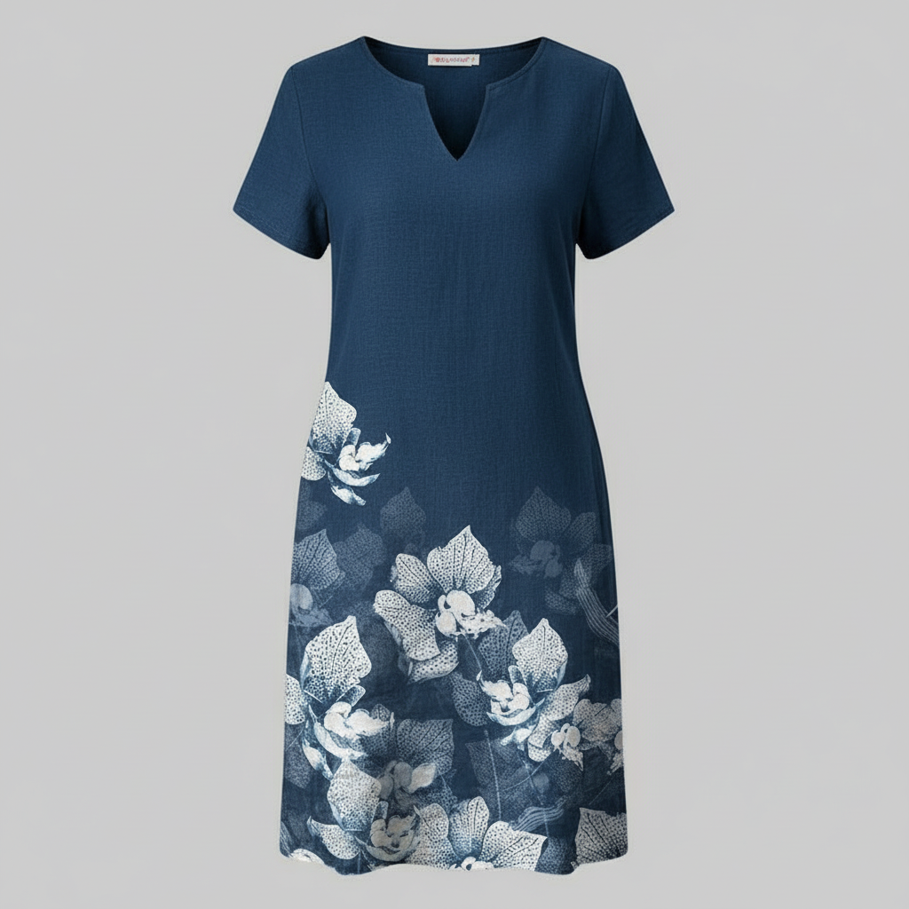 Blumenmuster Sommerkleid | Damen Mini Kleid