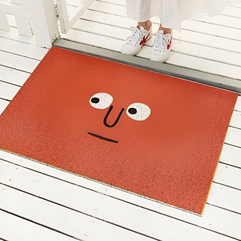 Smiley-Fußmatte PVC – Rutschfest & Schnelltrocknend