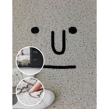Smiley-Fußmatte PVC – Rutschfest & Schnelltrocknend