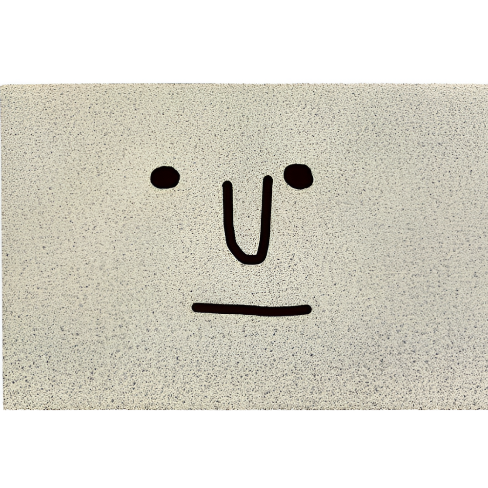 Smiley-Fußmatte PVC – Rutschfest & Schnelltrocknend