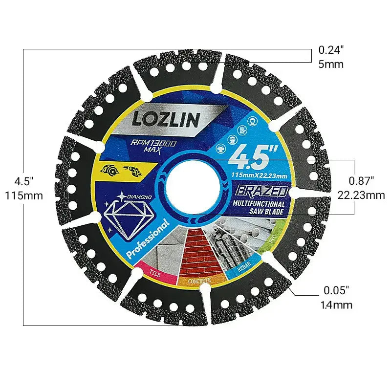 Diamant-Sägeblatt 115 mm 2er-Set – Fliesen, Beton & Stahl