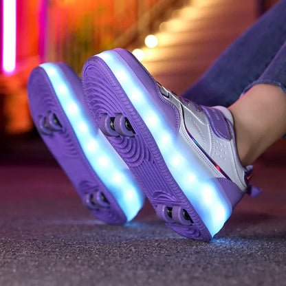 Orthopädische LED-Rollschuhe Zoe – Leuchtende Räder & Größenverstellbar
