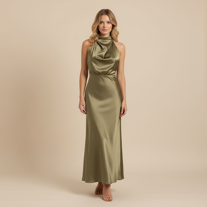 Halfter Abendkleid für Damen | Midi Kleid für Hochzeiten