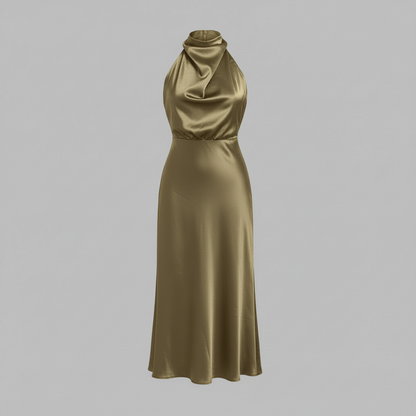 Halfter Abendkleid für Damen | Midi Kleid für Hochzeiten