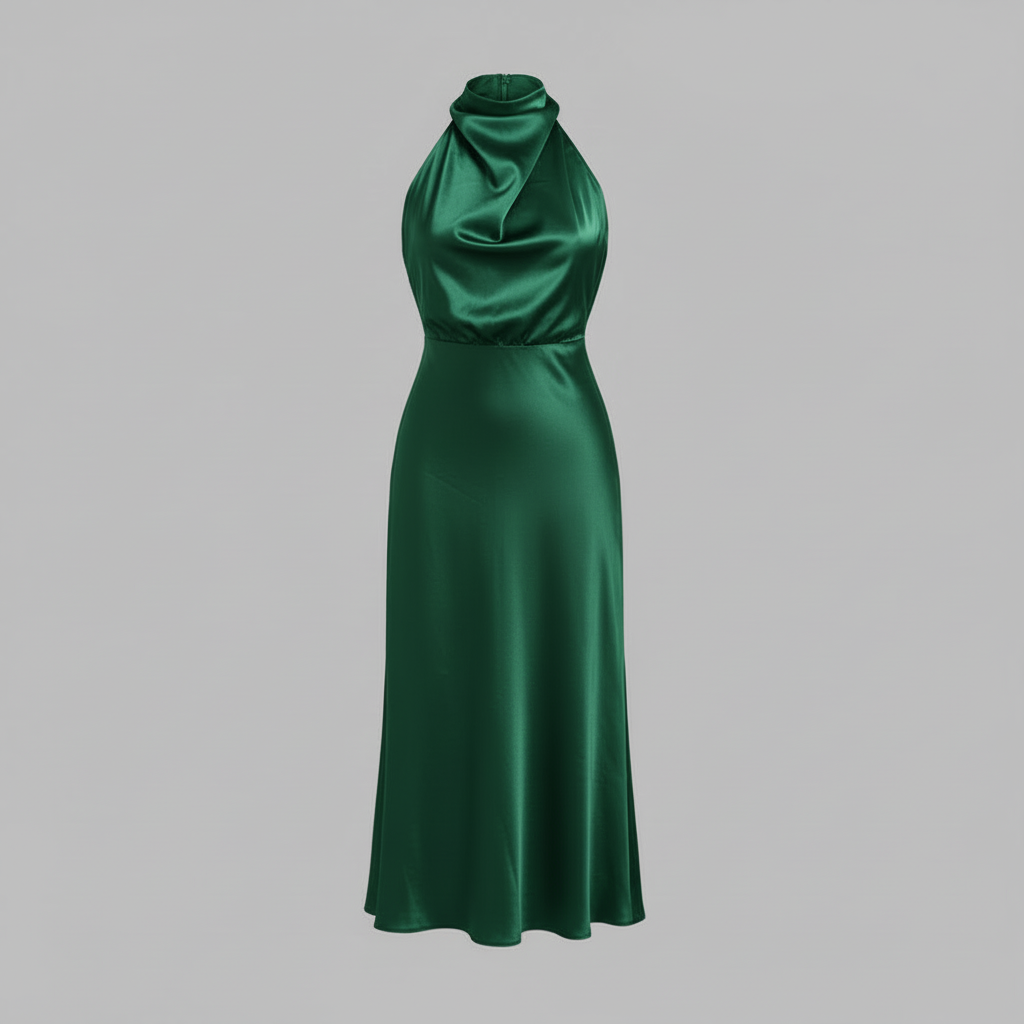Halfter Abendkleid für Damen | Midi Kleid für Hochzeiten