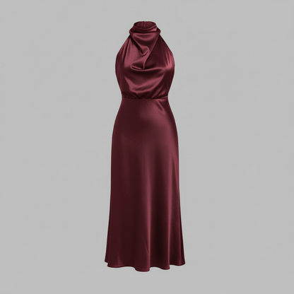 Halfter Abendkleid für Damen | Midi Kleid für Hochzeiten