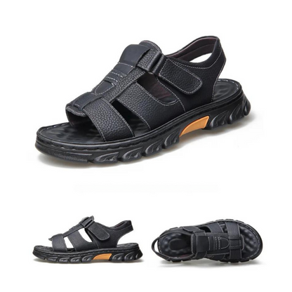 Orthopädische Leder-Herrensandalen Thijs – Fußbett & Atmungsaktiv
