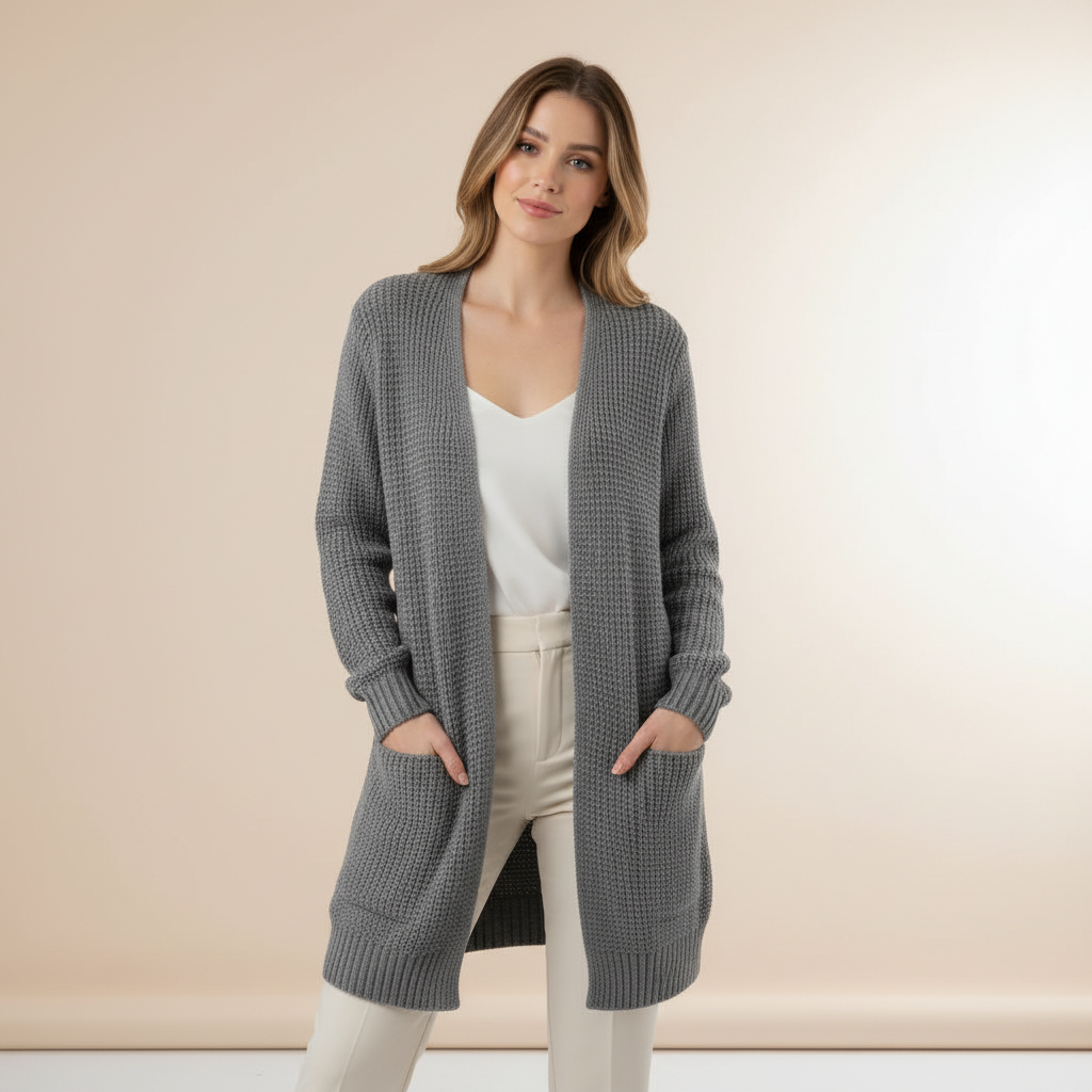 Lange Strickjacke Damen | Gemütlicher Winterstyle