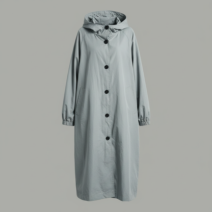Langer Trenchcoat für Damen | Klassischer Wintermantel
