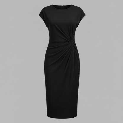 Elegantes Midi Kleid Damen | Kurzärmliges Formelles Kleid