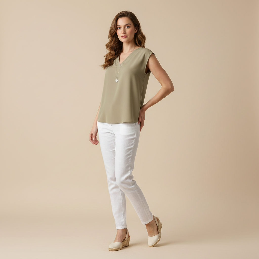 Moderne Damenbluse V-Ausschnitt | Blusen für den Sommer