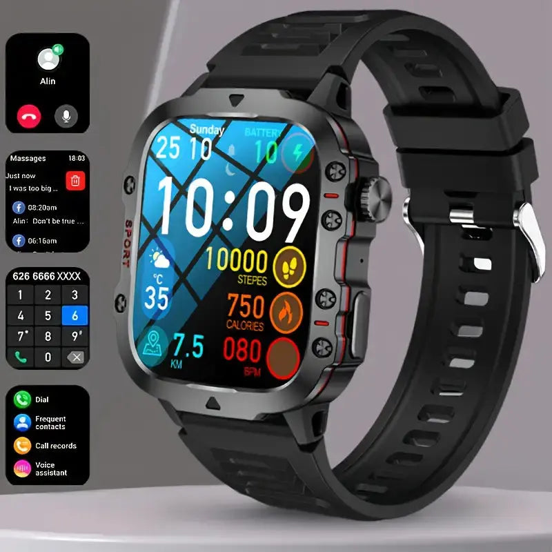 Outdoor-Smartwatch TrailMate – Wasserdicht IP68 & GPS-Tracking Sportuhr