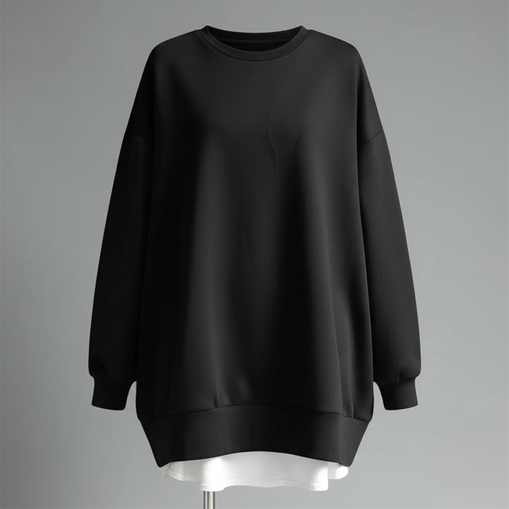 Oversized Rundhals Sweatshirt Damen | Lässiger Hoodie