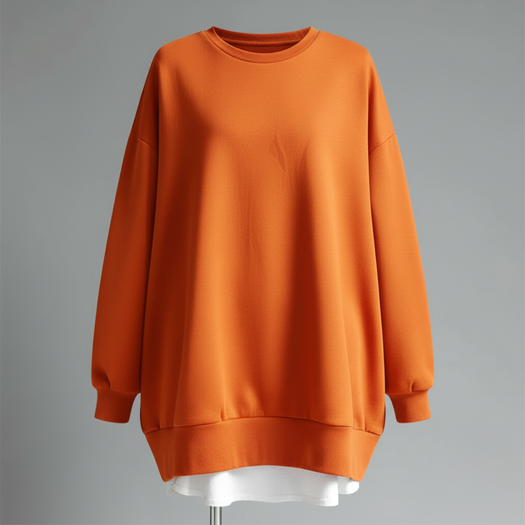 Oversized Rundhals Sweatshirt Damen | Lässiger Hoodie