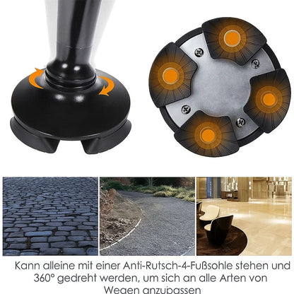 Faltbarer Gehstock – LED-Beleuchtung & SOS-Alarm Funktion